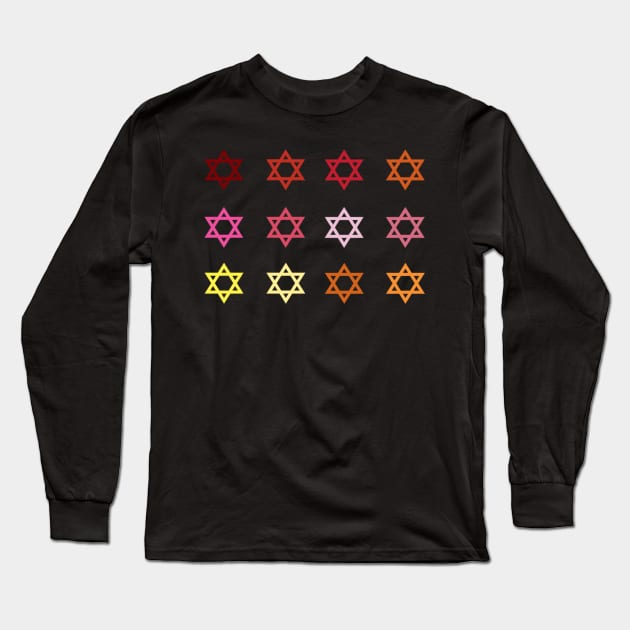 Jewish stars Long Sleeve T-Shirt by ampp